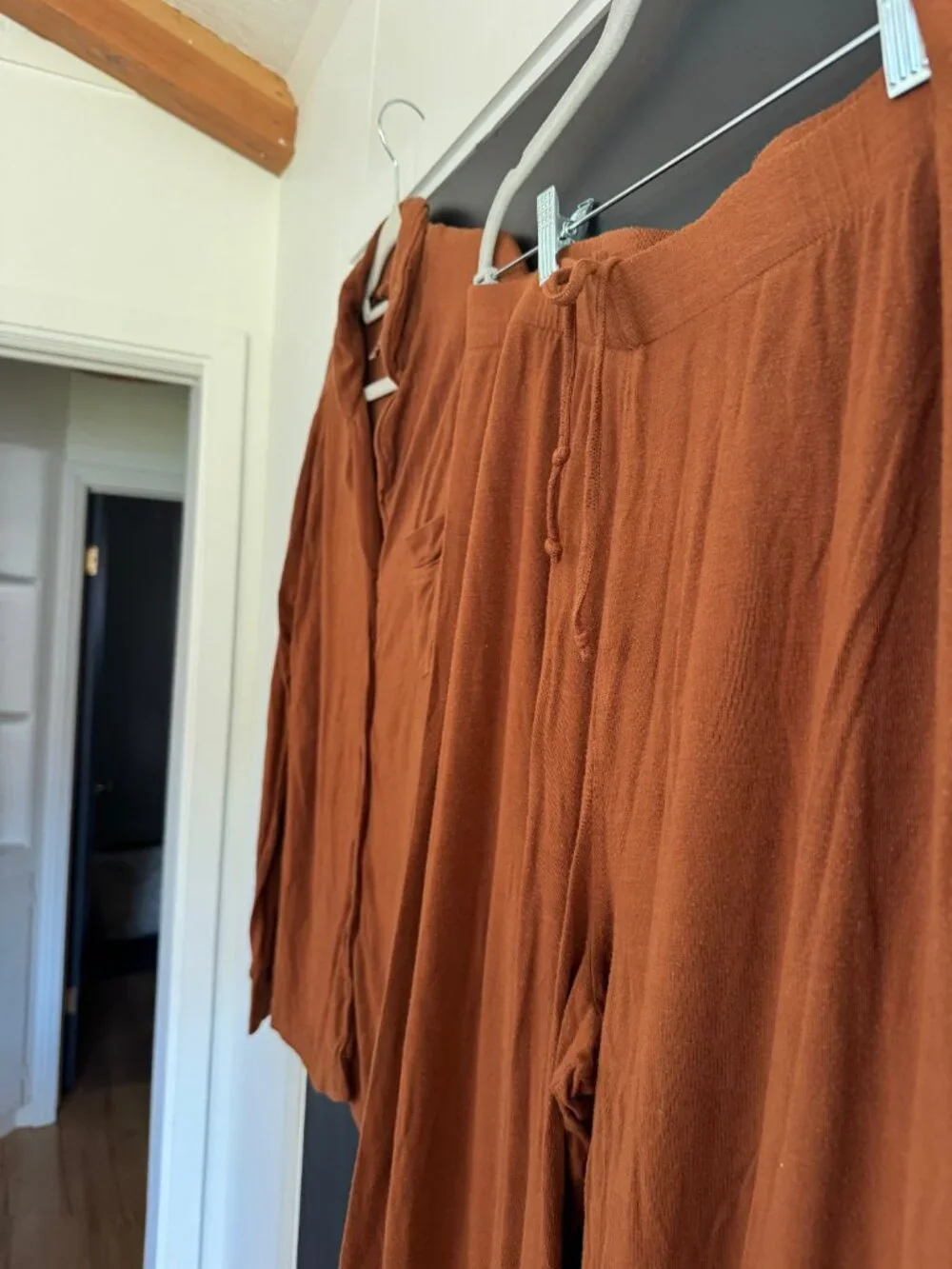 SKIMS Sleep Long Sleeve Button Up Set M - Picture 9 of 10